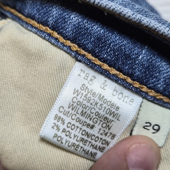 Rag & Bone Tomboy Jeans in Wilmington Size 29 Patches Womens - Picture 12 of 13